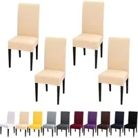 BTTO Stuhlhusse Stuhlhusse Universal Stretch Stuhlbezug Stuhlüberzug,Einfarbig, Elastische Stretch Husse