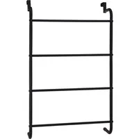 Koopman Handtuchleiter Badleiter Regal Ablage Metall Schwarz Handtuch, 73x44 cm, Metall, Schwarz, zum Einhängen, Handtuch