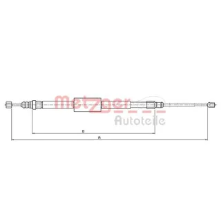 Metzger Handbremsseil hinten Renault Megane 2 Coup?-cabriolet