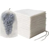 FELIXLEO Pflanzenschutzdach 100 Traubenschutzbeutel 15x38cm, Organza Obstnetze mit Zugband