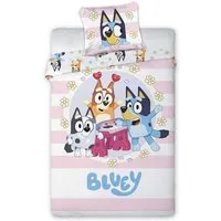 BrandMac Bettwäsche Bluey - Party - Wende-Bettwäsche-Set, 135x200 & 80x80, Baumwolle, 100% Baumwolle