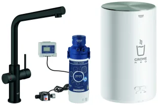GROHE Armatur und Boiler GROHE Red Duo 30327KS1, Größe M, L-Auslauf, Einlochmontage, 30327KS1