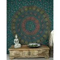 Guru-Shop Tagesdecke Indisches Mandala Tuch, Wandtuch, Tagesdecke..