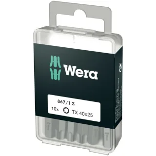 Wera 867/1 DIY TORX Bits, TX 40 x 25 mm, 10-teilig - 05072412001