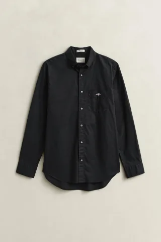 GANT - Regular Fit Classic Popeline Hemd black - Gr. - S