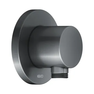 Keuco Schlauchanschluss IXMO 59547, rund, Schwarzchrom gebürstet, 59547130001 59547130001