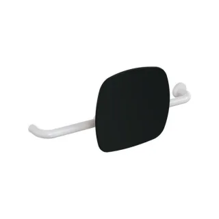 Hewi 801 Rückenstütze 801.51.9263R98 Wandabstand 150mm, Ausführung rechts, Lehne tiefschwarz, signalweiß