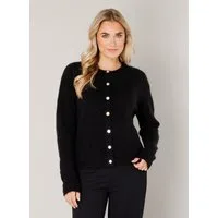 Base Level Cardigan Yuli mit Woll-Anteil und Knopfleiste
