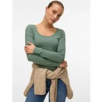 Vero Moda Langarmshirt VMMAXI MY LS SOFT LONG U-NECK NOOS Baumwollmischung, regular fit