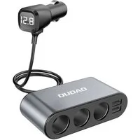 Dudao Zigarettenanzünder-Verteiler Autoladegerät 2x USB / 3x Zigarettenanzünder-Splitter (R1Pro schwarz)