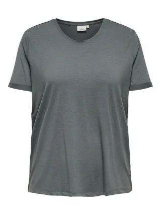 ONLY CARMAKOMA - CARMOSTER S/S FOLD UP TOP JRS NOOS balsam green - Gr. - S-42/44