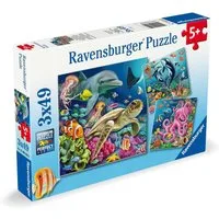 Ravensburger Puzzle 3 x 49 Teile Kinder Puzzle Bezaubernde Unterwasserwelt 12000859, 49 Puzzleteile