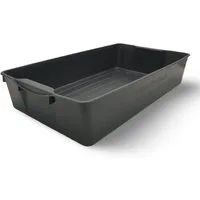 BURI Pflanzschale Wanne Kunststoff grau Pflanzwanne Kotwanne Kunststoffwanne 58x32 cm