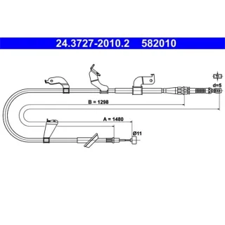 ATE Handbremsseil hinten Suzuki Swift 4 24.3727-2010.2