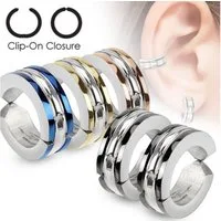 Order & Smile Schmuck Paar Ohrclips Fake Creolen Ohrclips für Damen und Herren