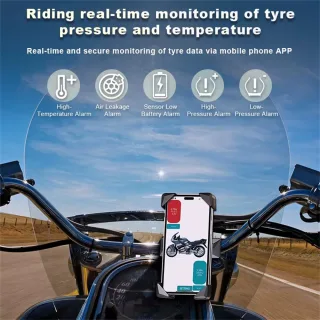 Car TPMS Tire Pressure Monitoring System Bluetooth 5.0 Mobile Phone Display Motorcycle Car Tyre Pressure Sensor for lOS