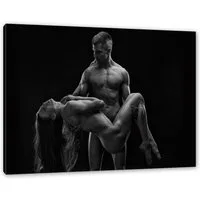 Pixxprint Leinwandbild Nude sexy Paar, Nude sexy Paar (1 St), Leinwandbild fertig bespannt, inkl. Zackenaufhänger