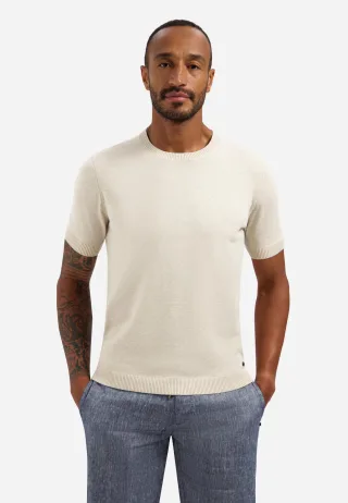 No Excess - Pullover Short Sleeve Crew Neck Melange desert - Gr. - XXL