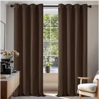 Deconovo Verdunkelungsvorhang Gardinen mit Ösen Blickdichte Vorhang Kälteschutz Schlafzimmer 2er Set, Blackout Curtain einfarbig Thermo Vorhang Verdunkelung Wärmeisolierend