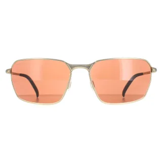 Serengeti Rectangle Mens Matte Light Gold Mineral Drivers Shelton