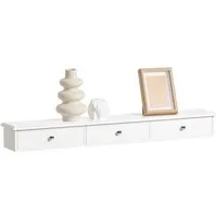 SoBuy Hängeschrank FRG43, Wandschrank mit 2/3 Schubladen, Badezimmerschrank Wandgarderobe mit Schubladen Hängeschrank Wandregal Hängeregal