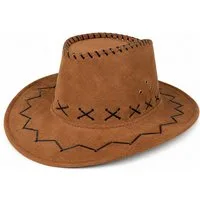 Funny Fashion Cowboy-Kostüm Kinder Cowboyhut im Wildlederlook mit Ziernähten