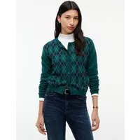 Tommy Jeans Strickjacke TJW ESS CREW CARDIGAN ARGYLE EXT Baumwolle