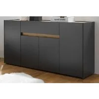 Furn.Design Sideboard Center (Kommode in grau mit Eiche, 170 x 87 cm), 4-türig