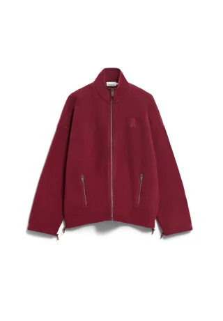 Armedangels - COTTON FLEECE JACKET velvet red - Gr. - XL