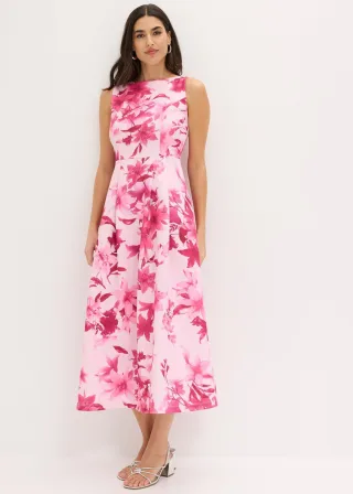 bonprix Kleid mit weitem Rock, rosa, Gr.48/50 (XL), Bezauberndes Kleid mit schönem Druck