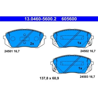ATE Bremsbel?ge vorne Hyundai Ix35 Tucson Kia Carens Sportage