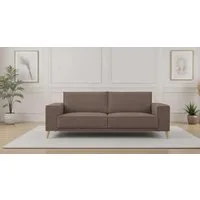 OTTO home 3-Sitzer Oland Skandi, weicher Chenille-Stoff, 224 cm, Wellenunterfederung, Skandi-Design, Massivholzfüße