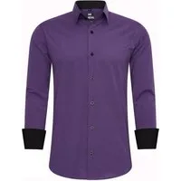 R-NEAL Businesshemd Herren Kontrast Hemd "R-NEAL" Hochzeit-Hemd Slim Fit Stretchhemd