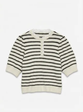 VERO MODA - VMDOFFY LACE HENLEY 2/4 PULLOVER NOOS Birch - Gr. - XS