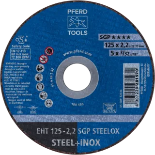 PFERD TOOLS Trennscheibe EHT gerade Speziallinie SGP STEELOX für Stahl/Edelstahl - 61331622