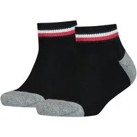 Tommy Hilfiger Kurzsocken TH KIDS ICONIC SPORTS QUARTER (2 Paar) mit Kontraststreifen und schmalem Rippenbündchen