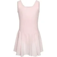 tanzmuster Chiffonkleid Ballettkleid Bella aus weicher Baumwolle Ballettbody mit Schlüssellochausschnitt für Mädchen fürs Kinder Ballett