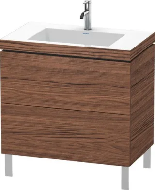 Duravit L-Cube c-bonded Set bodenstehend Nussbaum dunkel Matt 800x480x698 mm - LC6937O2121 LC6937O2121