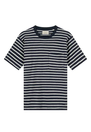 Dstrezzed - Louie Stripe Tee Dk. Navy - Gr. - M
