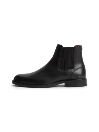 Tommy Hilfiger - Leder Chelsea Boots schwarz - Gr. - 40