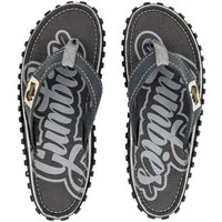 Gumbies Original in Cool Grey T-Strap-Zehentrenner aus recycelten Materialien hergestellt, stabile Gummisole