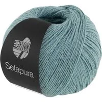 LANA GROSSA SETAPURA Häkelwolle, 200 m (angenehm weiches, mattes Seidengarn), 50 g