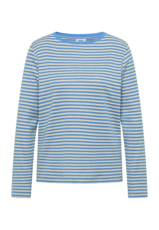 CECIL - Gestreiftes Shirt fountain blue - Gr. - XXL