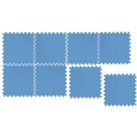 Bestgoodies Fitnessmatte Puzzlesystem (Set, 8-St., 8 Stück (50x50x0,4 cm) - 2m), stoßdämpfend, rutschfest, für Fitnessgeräte, Yoga, Fitness