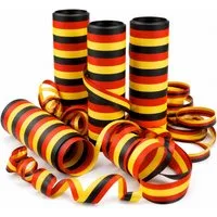 Dekotalent® Luftschlange 3x Luftschlangen Fanartikel Deutschland schwarz, rot, gelb WM 2026
