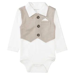 STACCATO - Kn.-Body mit Weste offwhite - Gr. - 68