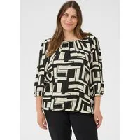 KAFFE Curve Langarmbluse Langarm-Bluse KCmarina Große Größen