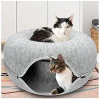 Pisi & Bili Tierbett Katzenbett Katzenhöhle aus Filz, Katzen Zubehör, gemütliches Katzentunnel