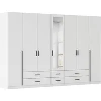 rauch Kleiderschrank Schrank Garderobe Ankleide GAMMA Breiten 91/136/181/226/271/315/360 cm (in 3 Ausstattungen BASIC/CLASSIC/PREMIUM (inkl. SOFT-CLOSE-Funktion) verschiedene Griff-Varianten, mit Spiegel TOPSELLER MADE IN GERMANY