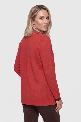 Olsen - Cardigan Long Sleeves Sienna Red - Gr. - 40